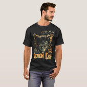 T-shirt Chat Démon Chat Mal Éveillé Chatte (Devant entier)