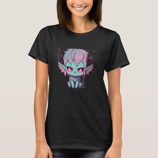 T-shirt Chat démon Chibi (Devant)