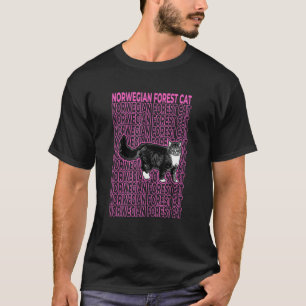 T-shirt Chat des forêts norvégiennes Pastel Aesthetic