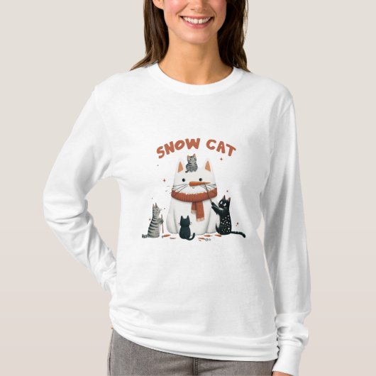 T-shirt Chat des neiges (Devant)