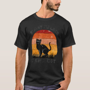 T-shirt Chat Désolé Je Suis En Retard J'Ai Vu Un Chat Esse