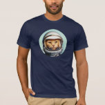 T-shirt Chat d'espace rétro<br><div class="desc">T-shirt drôle avec astronaute rétro chat spatial</div>