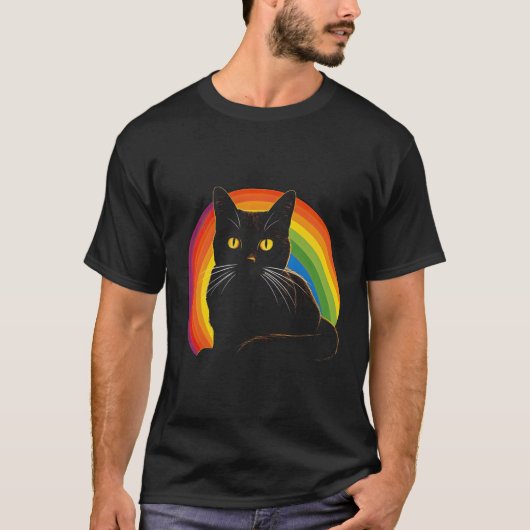 T-shirt Chat Devant Rainbow Cats Catowner (Devant)