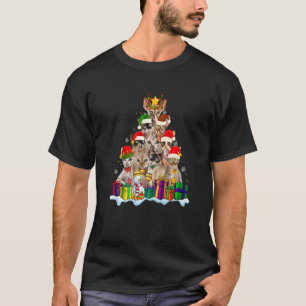 T-shirt Chat Devon Rex Noël Chapeau Santa Xmas Arbre Pyja