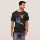 T-shirt Chat Devon Rex Surf (Devant entier)
