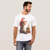 T-shirt chat d'Halloween (Devant entier)