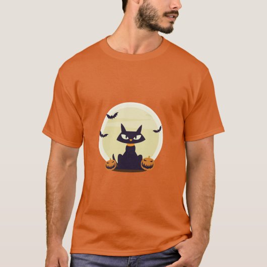 T-shirt Chat d'Halloween (Devant)