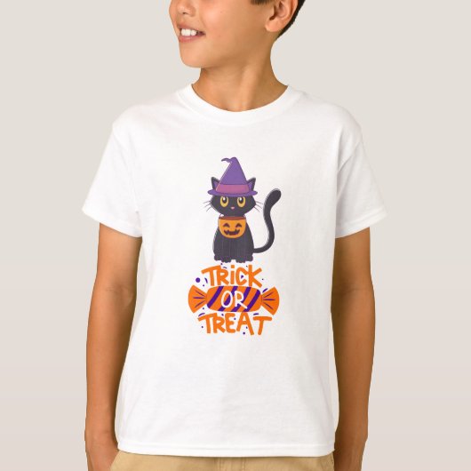 T-shirt Chat d'Halloween (Devant)