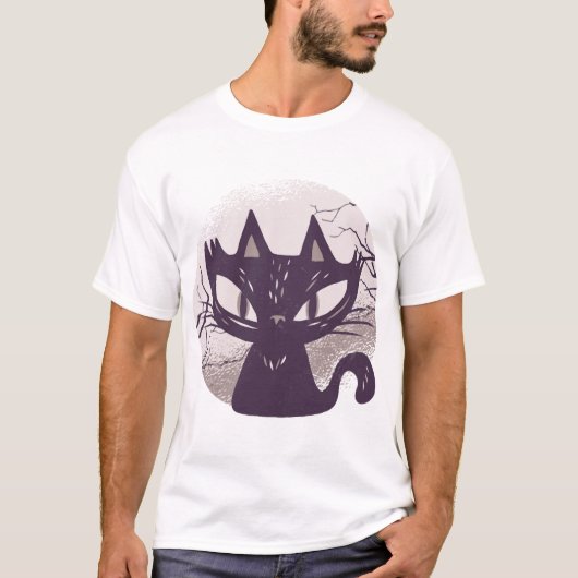 T-shirt chat d'Halloween (Devant)