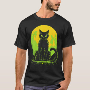 T-shirt Chat d'Halloween effrayant