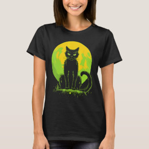T-shirt Chat d'Halloween effrayant