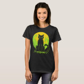 T-shirt Chat d'Halloween effrayant (Devant entier)