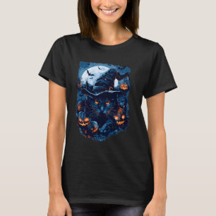 T-shirt Chat d'Halloween effrayant graphique chapeau de so