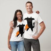 T-shirt chat d'Halloween effrayé (Unisexe)
