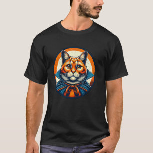 T-shirt Chat d'Halloween en costume de vampire