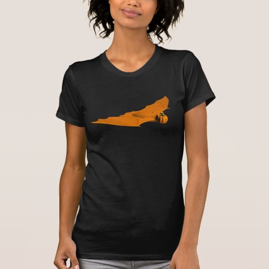 T-shirt Chat d'Halloween orange cool (Devant)