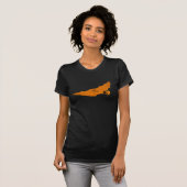 T-shirt Chat d'Halloween orange cool (Devant entier)