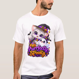 T-shirt chat d'Halloween parfaitement effrayant