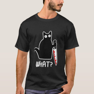 T-shirt Chat d'Halloween Quel drôle Chat noir Meurtrier Ch