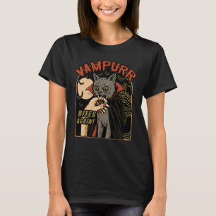 T-shirt Chat d'Halloween Vampire Vampurr Mord à Nouveau Vi