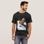 T-shirt Chat Diable de la Pentagramme (Devant entier)