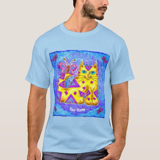 T-shirt chat diamant (Devant)