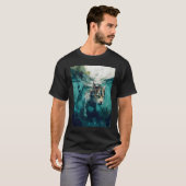 T-shirt Chat Dinosaure Sous l'eau (Devant entier)
