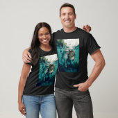 T-shirt Chat Dinosaure Sous l'eau (Unisexe)