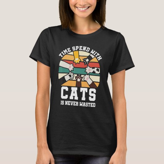 T-shirt chat disant drôle (Devant)