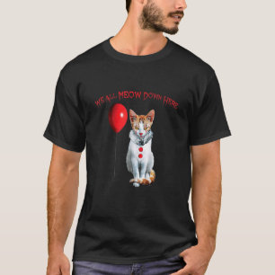 T-shirt Chat disant Nous sommes tous à miauler ici