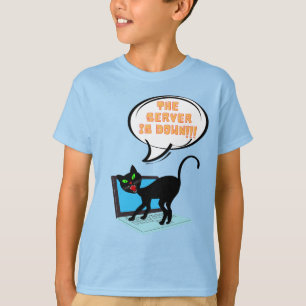 T-shirt chat disant serveur inactif