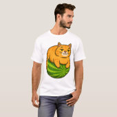 T-shirt Chat dodu sur maillot de chemise mème pastèque (Devant entier)