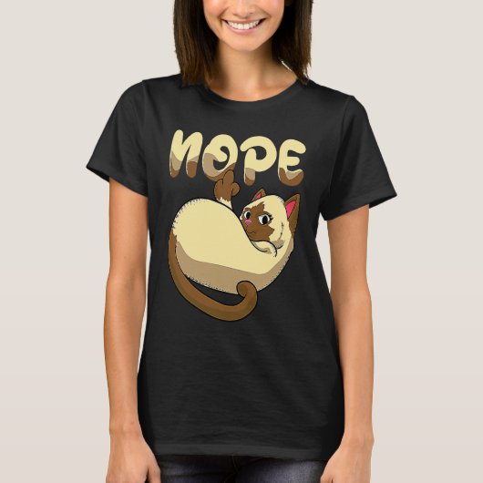 T-shirt Chat doigt d'honneur non (Devant)