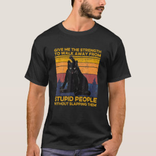 T-shirt Chat Donne-Moi Sa Force De Marcher À L'Écart De Pe
