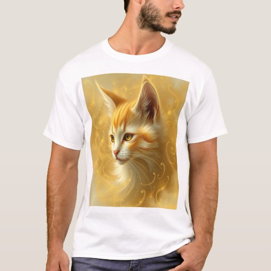 T-shirt Chat doré (Devant)