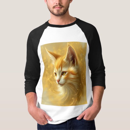 T-shirt Chat doré (Devant)