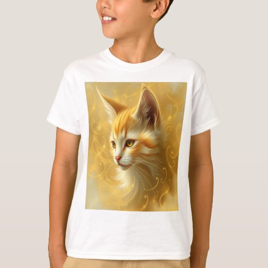 T-shirt Chat doré (Devant)