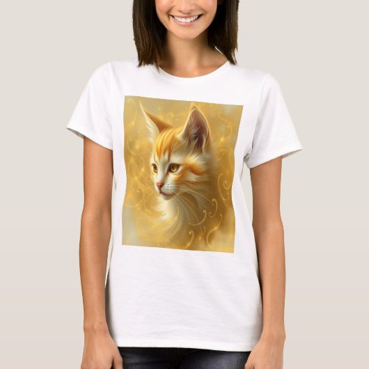 T-shirt Chat doré (Devant)