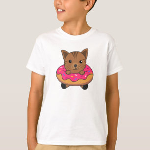 T-shirt Chat Doux Animaux Amusants En Chats Amusants Donut
