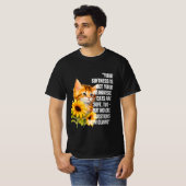 T-shirt Chat "doux mais fort" avec Citation de tournesol T (Devant entier)