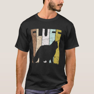 T-shirt Chat Doux Vintage Amateur de Chat Silhouette de Ch