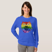 T-shirt Chat Drapeau Libre Tante Hugs Pride LGBTQ  (Devant entier)