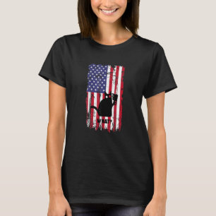 T-shirt Chat drapeau Quel chat noir Chat meurtrier avec sc