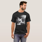 T-shirt Chat drôle Alien UFO (Devant entier)