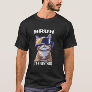 T-shirt Chat Drôle Anniversaire Garçons Adulte Enfants Bru