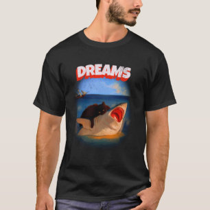 T-shirt Chat Drôle Ayant De Grands Rêves Pour Mordre Requi