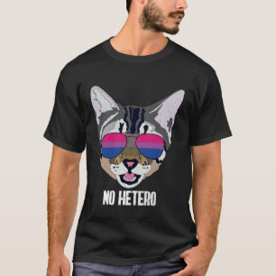 T-shirt Chat Drôle Bisexuel Pas Hétéro Fierté Bi