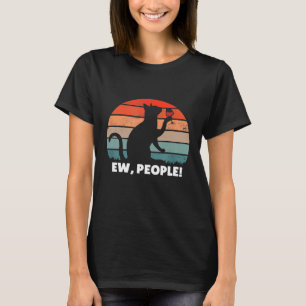 T-shirt Chat Drôle Boit du Vin Ew les Gens