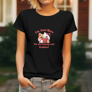 T-shirt Chat Drôle Catnip & Câlins