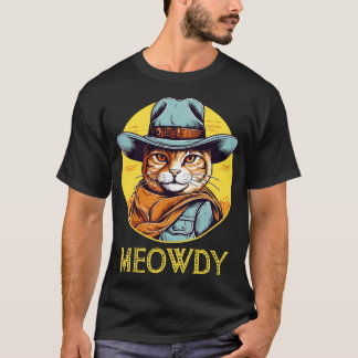 T-shirt Chat drôle Cowboy Cowgirl Meow Howdy Meowdy 17